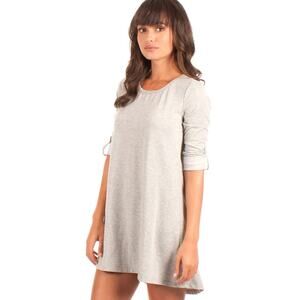 Z Supply The Symphony Hi-Low Hem Gray Dress Large